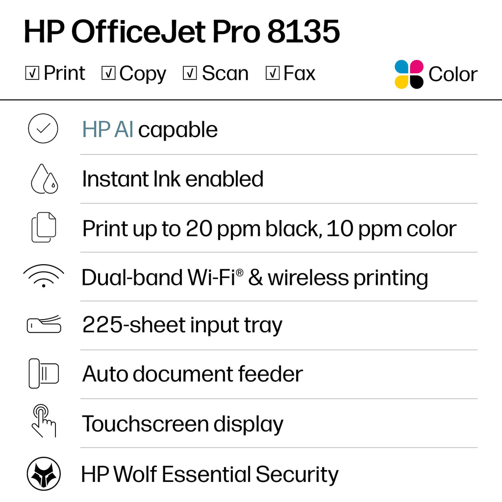 Wireless All-in-One Color Inkjet Printer C911538