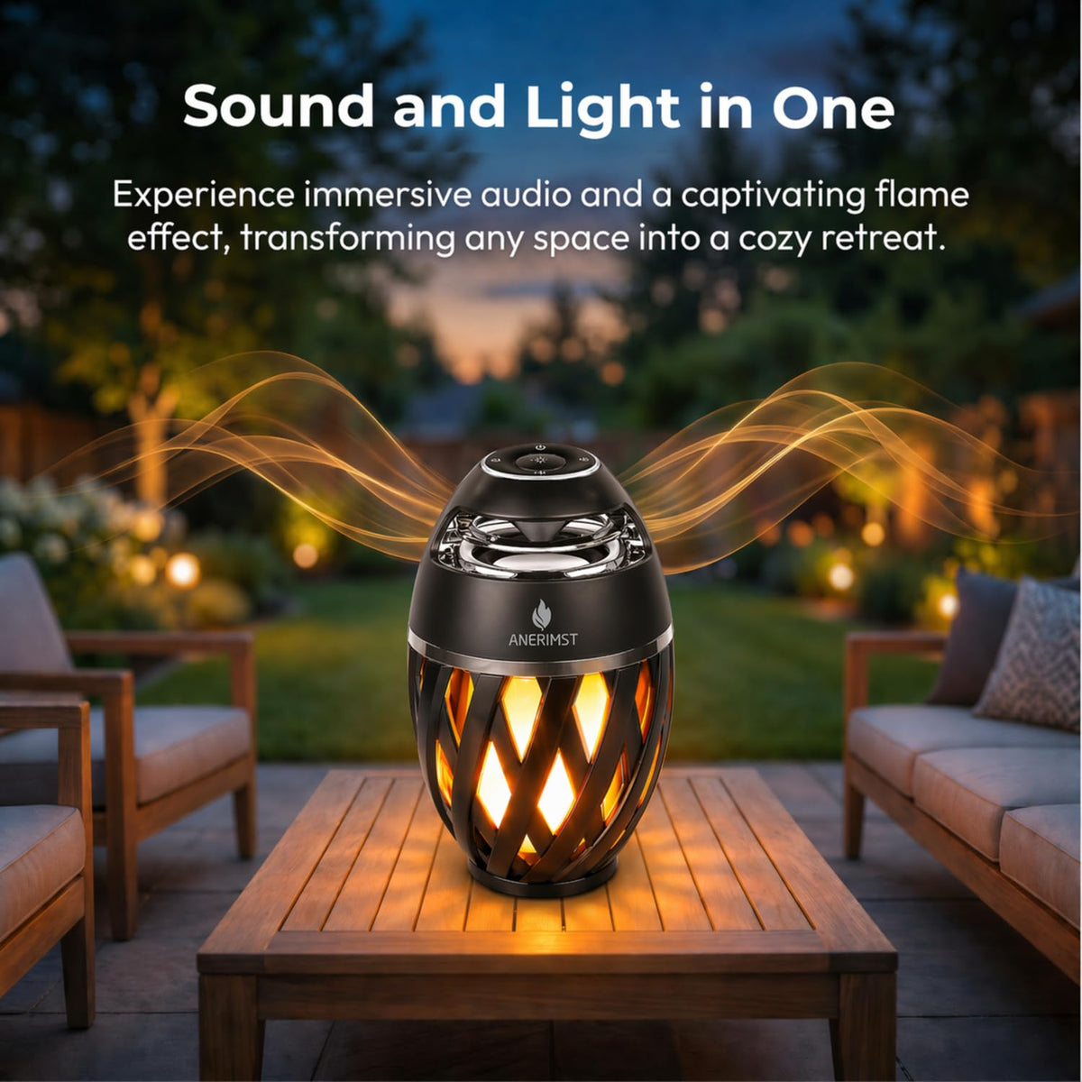 Black 2 Pack Waterproof Bluetooth Speaker with LED Torch Light B320379