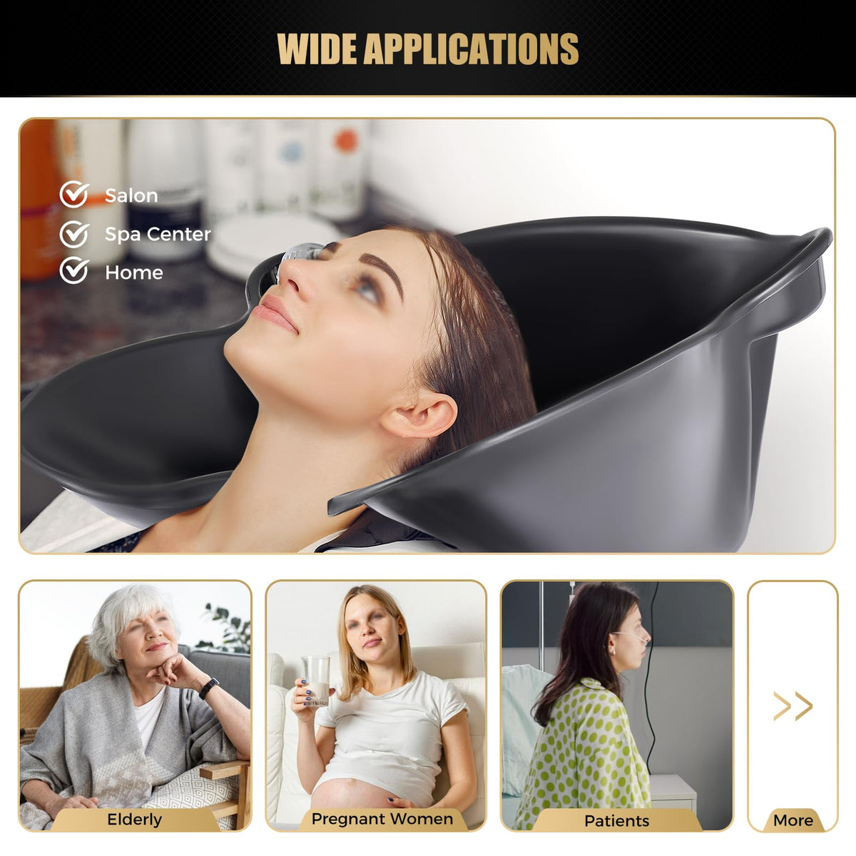 Portable Mobile Shampoo Bowl with Electric Pump O767