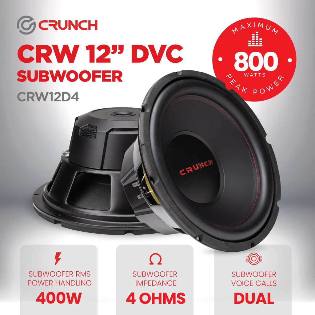 12 Inch 800 Watt 4 Ohm Dual Voice Coil Car Subwoofer Z852746