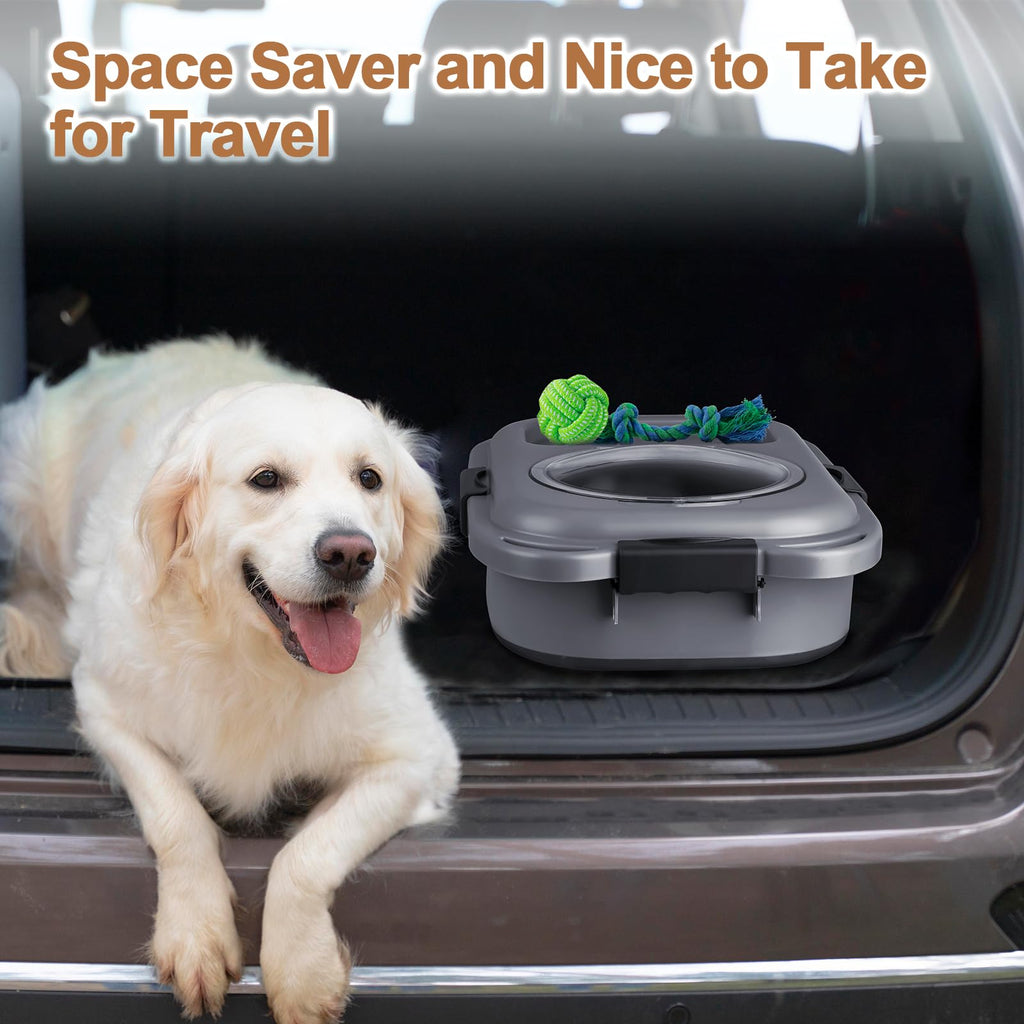 2 Pack 25 lbs Airtight Collapsible Dog Food Storage Container with Wheels V995