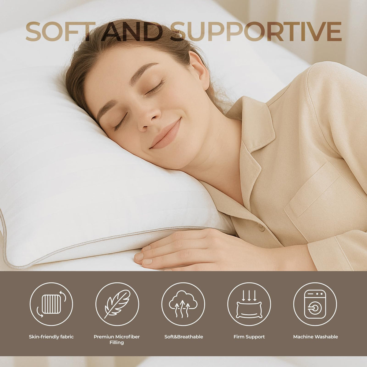 King Size Down Alternative Pillows Set of 2 Q79911