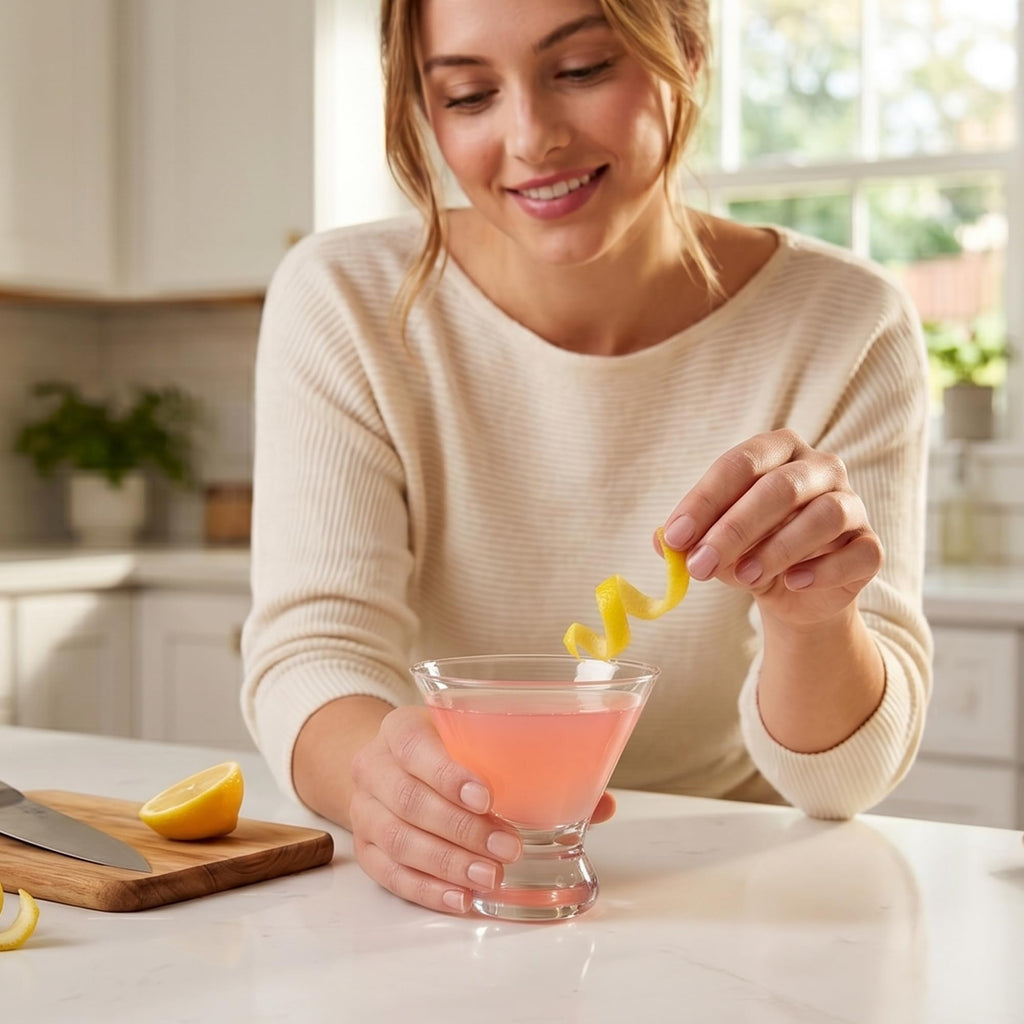 10-Ounce Plastic Stemless Martini Glasses Set of 6 K762138
