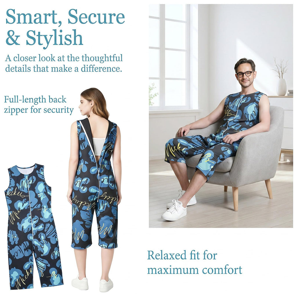 Blue Anti-Tampering Zipper Jumpsuit H4980
