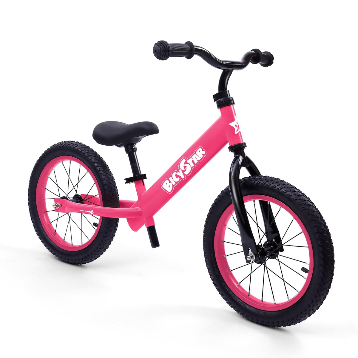 14 Inch Pink Balance Bike with Air Rubber Tires H6532