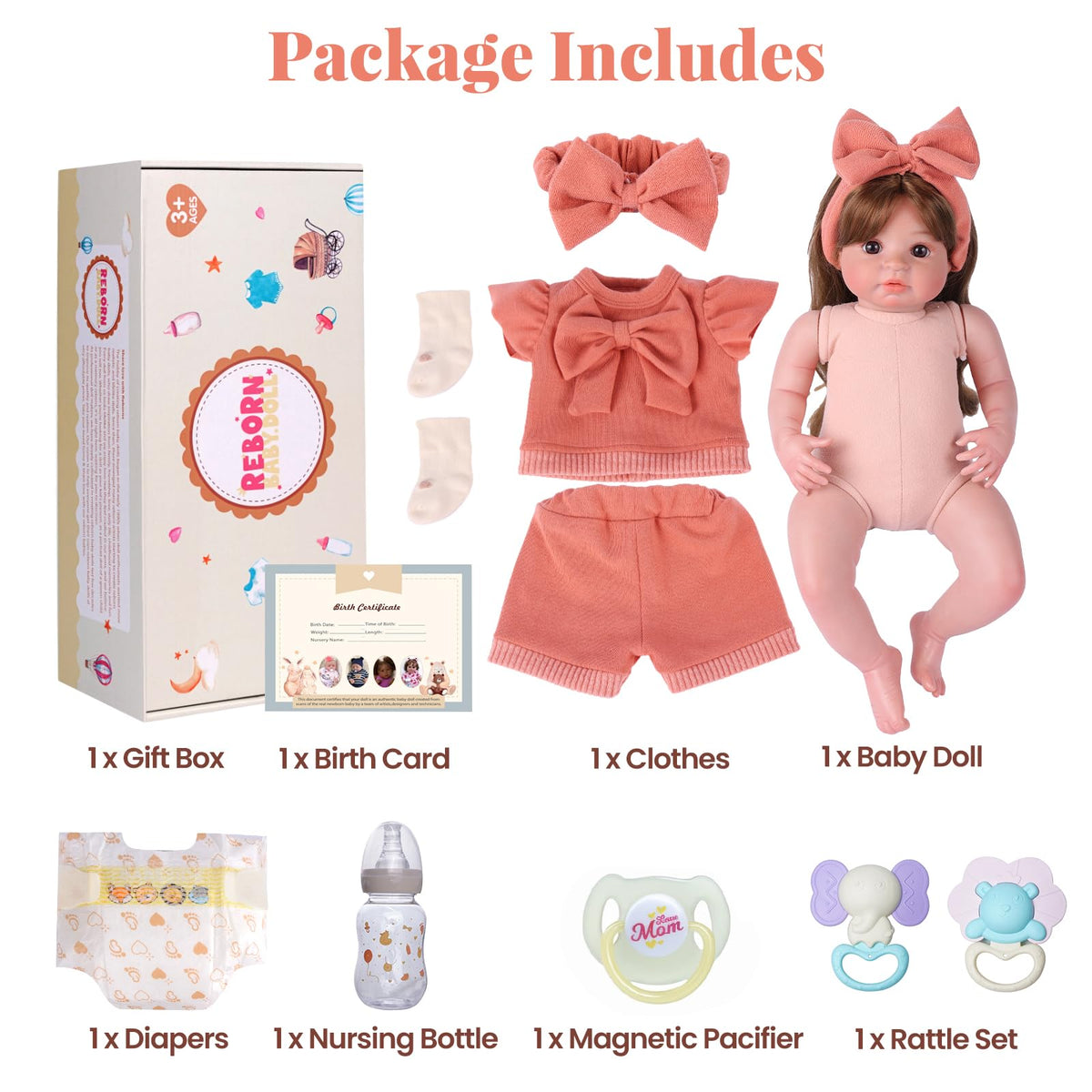 20 Inch Realistic Baby Doll T42301