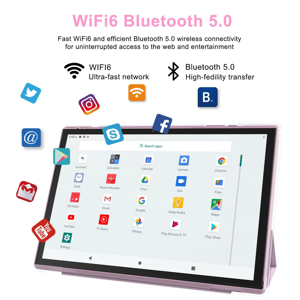 10 Inch Android Tablet with Case Stylus 8GB RAM 32GB ROM X3826
