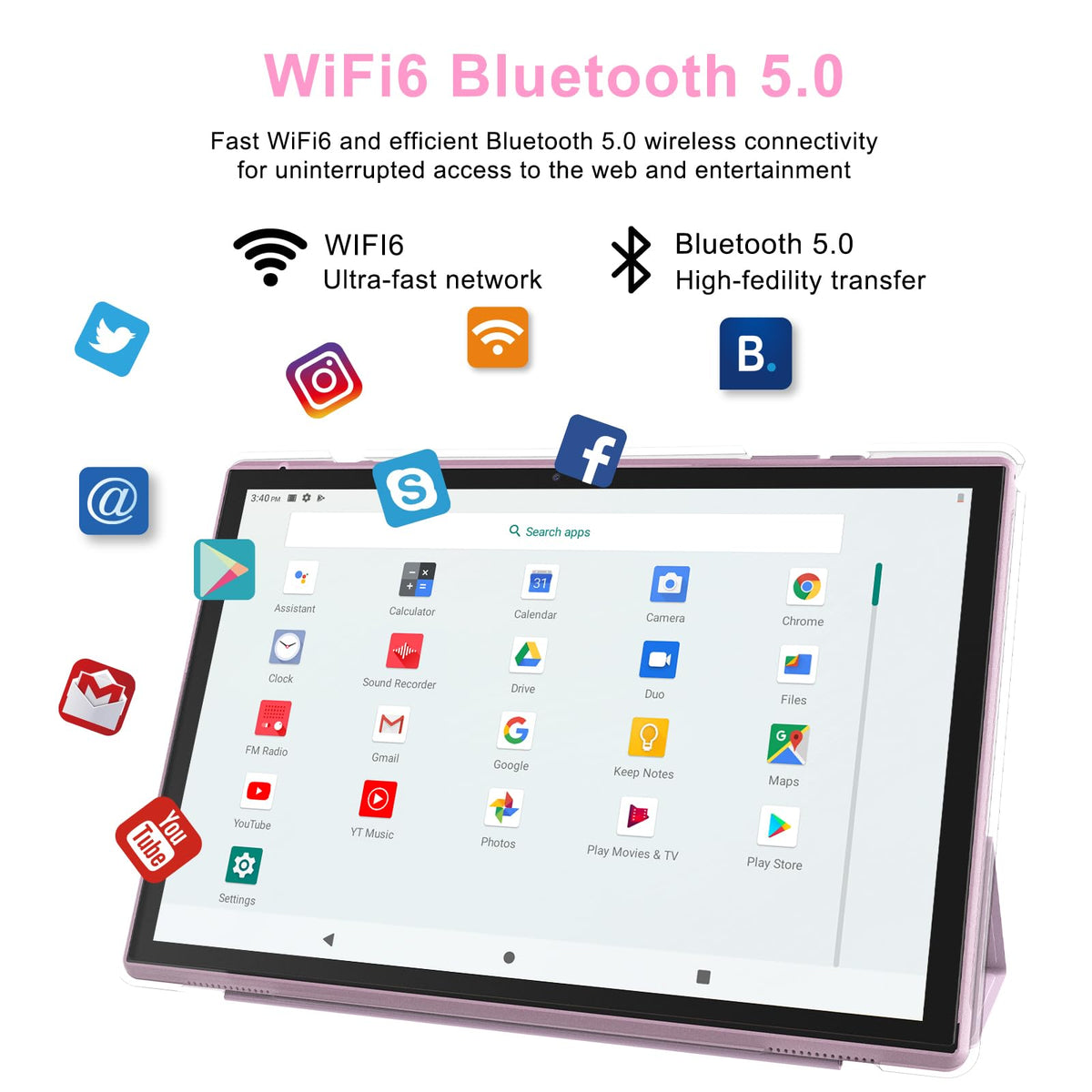 10 Inch Android Tablet with Case Stylus 8GB RAM 32GB ROM X3826