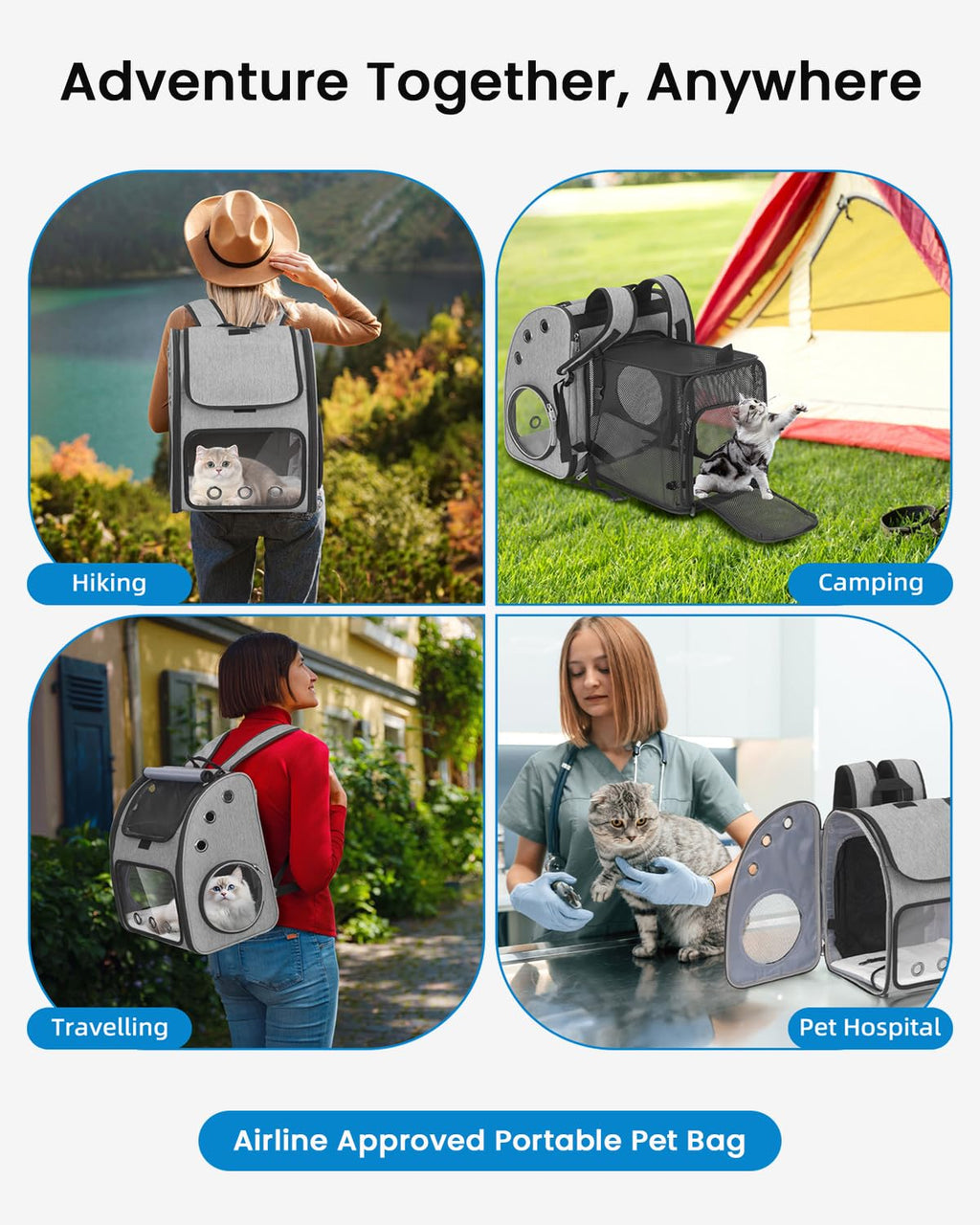 Expandable Cat Backpack Carrier O2072