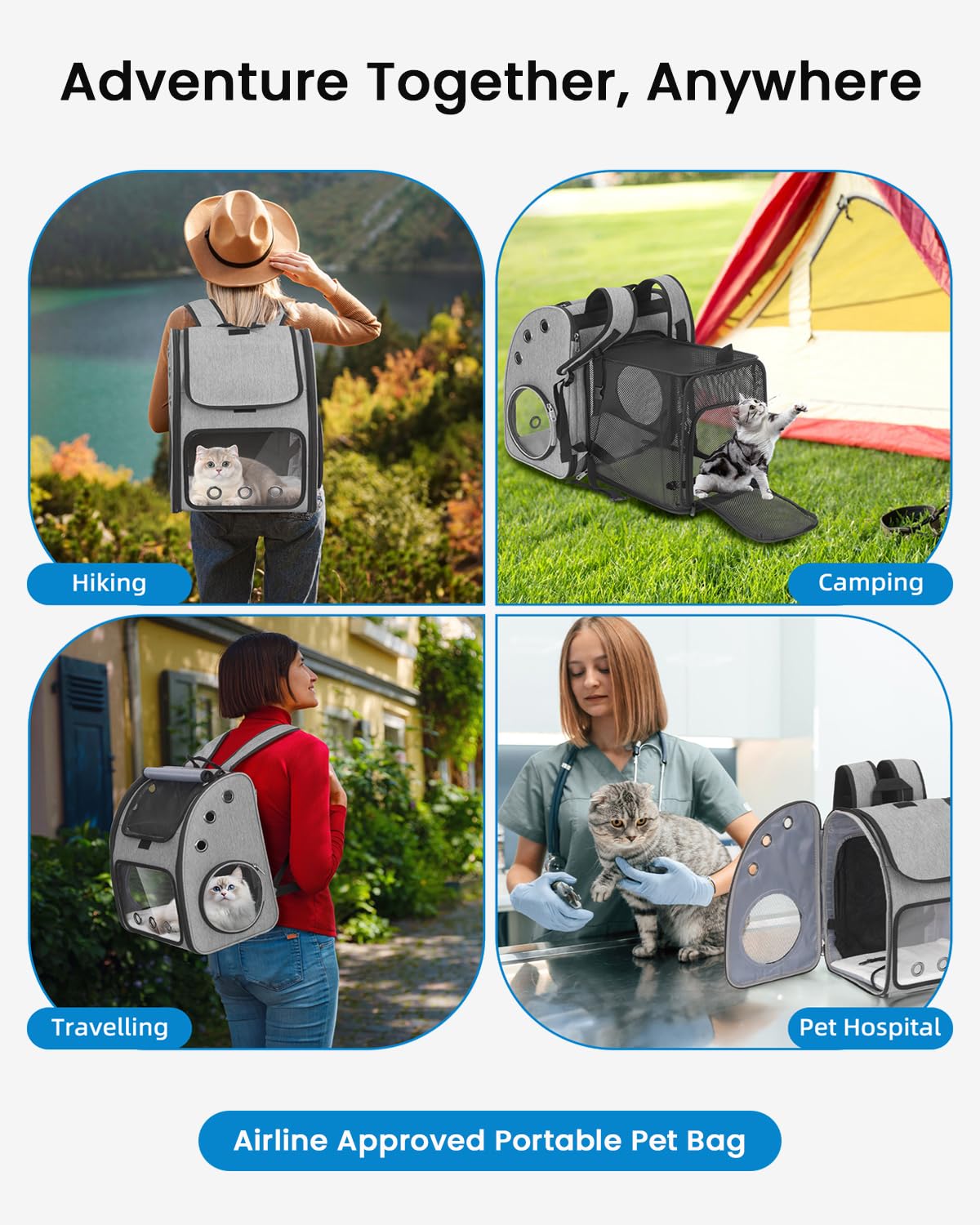 Expandable Cat Backpack Carrier O2072