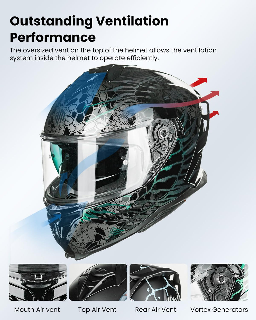 Motorcycle Helmet DOT ECE Dual Visor Full Face U405525