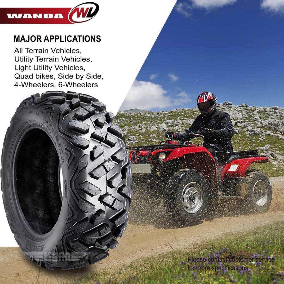 2 ATV Tires 19x7-8 X7576