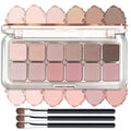 Mauve Pink Grey Brown Matte Eyeshadow Palette with Brush Q7417
