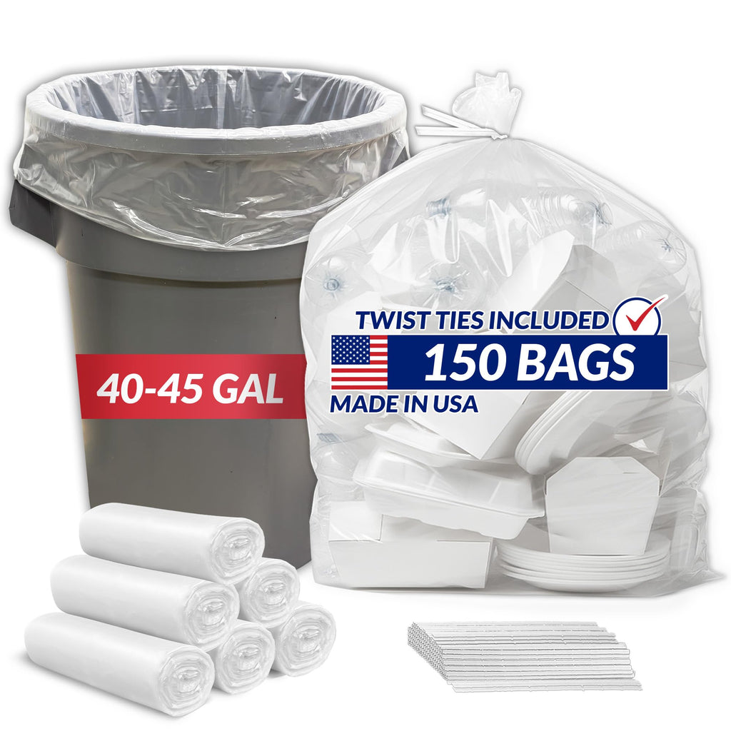 40 to 45 Gallon Heavy Duty Trash Bags J934658