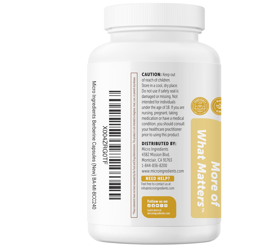 Berberine HCl with Ceylon Cinnamon 1,500 mg 240 Vegetarian Capsules X213952