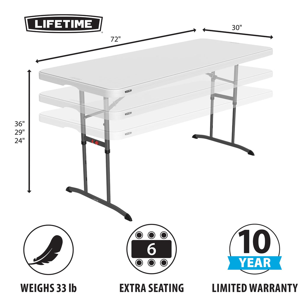 6-Foot Adjustable Height Nesting Table D90066