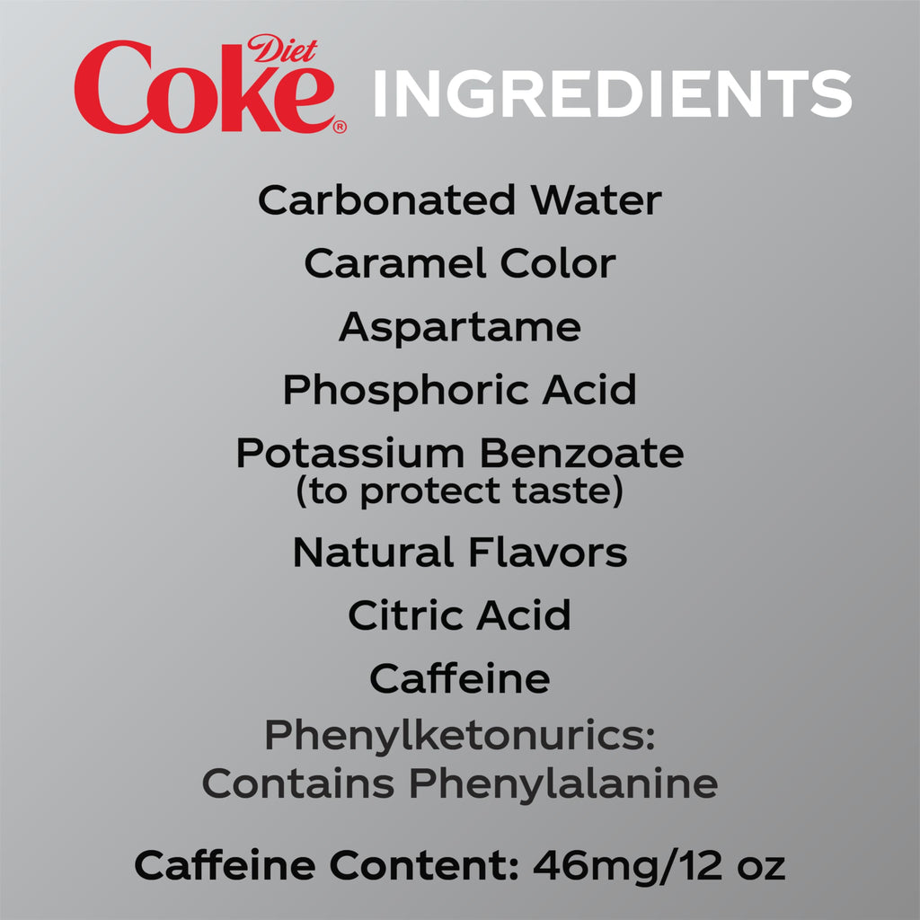 Diet Coke Soda Soft Drink Cans, 12 fl oz, 24 Pack H6610