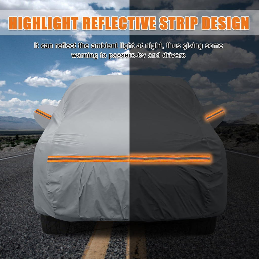 Waterproof Truck Cover for CrewCab 5.5/5.7/5.8 ft with Camper Shell Topper R621