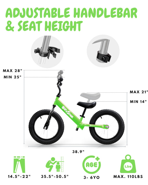 14 Inch Pink Balance Bike with Air Rubber Tires H6532