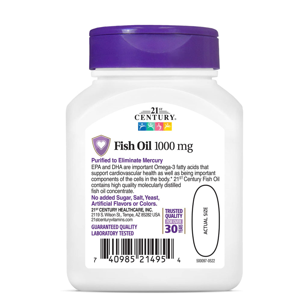 Fish Oil 1000 Mg Softgels, 60 Count (Pack of 2) L88221