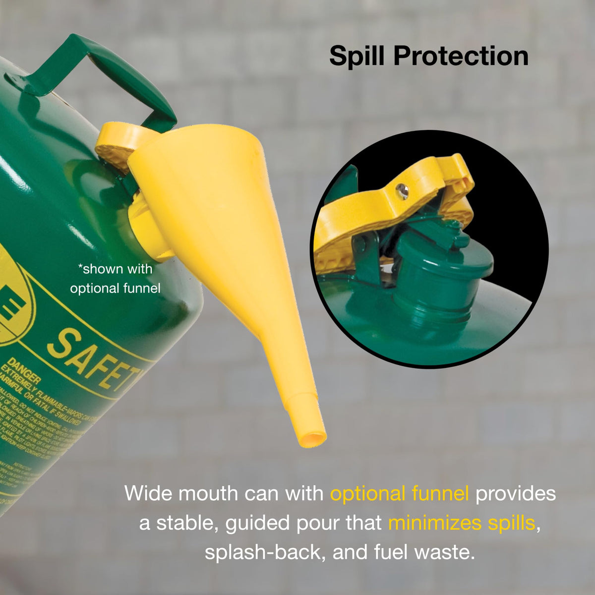 5 Gallon Type I Green Safety Gas Can N577