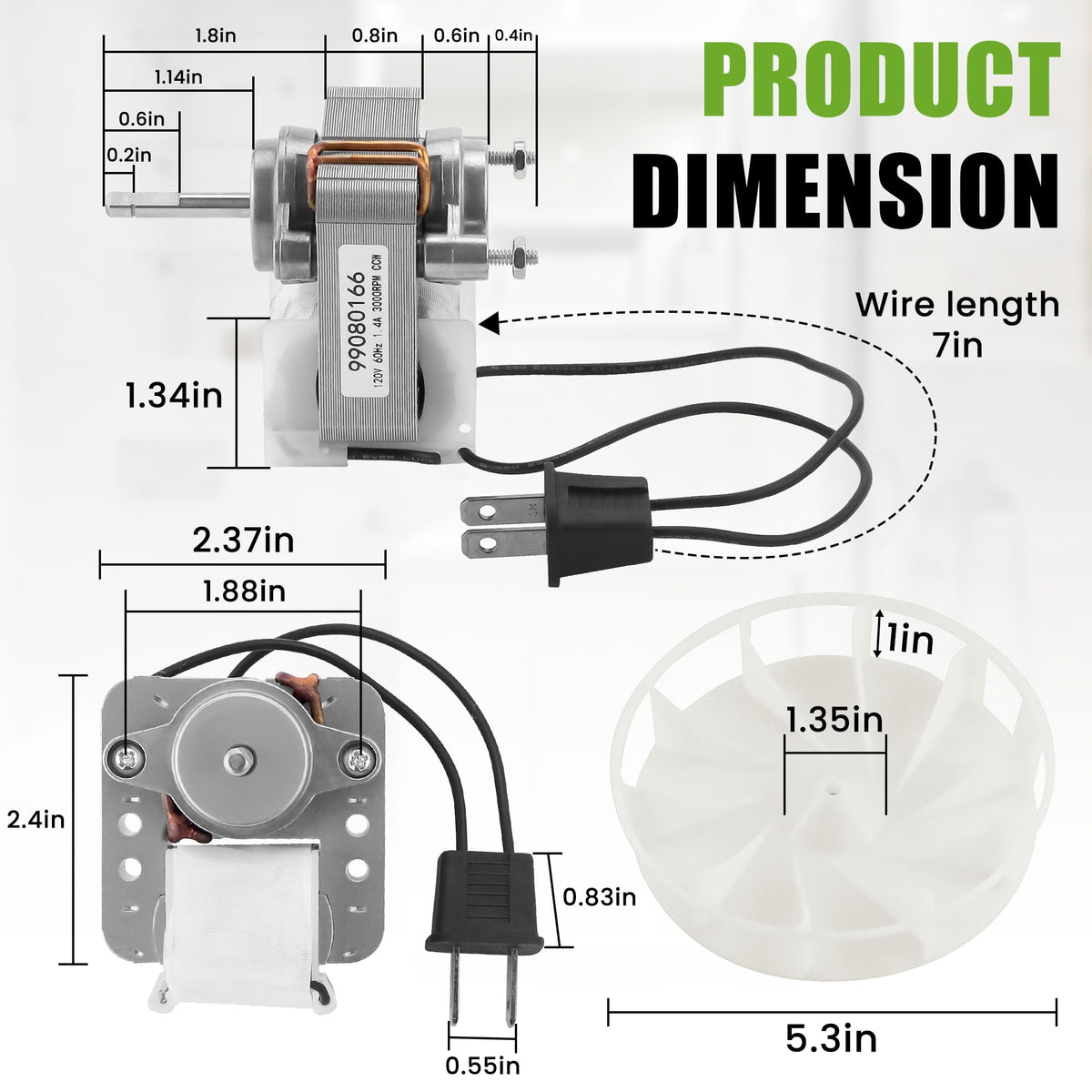 Bath Fan Motor V8187