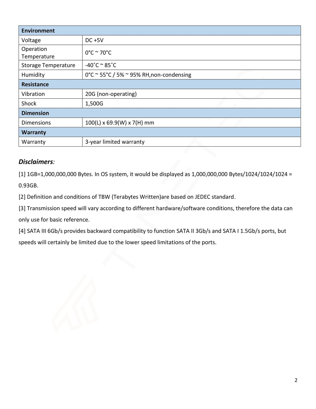 1TB 2.5 Inch SATA III Internal SSD C4791