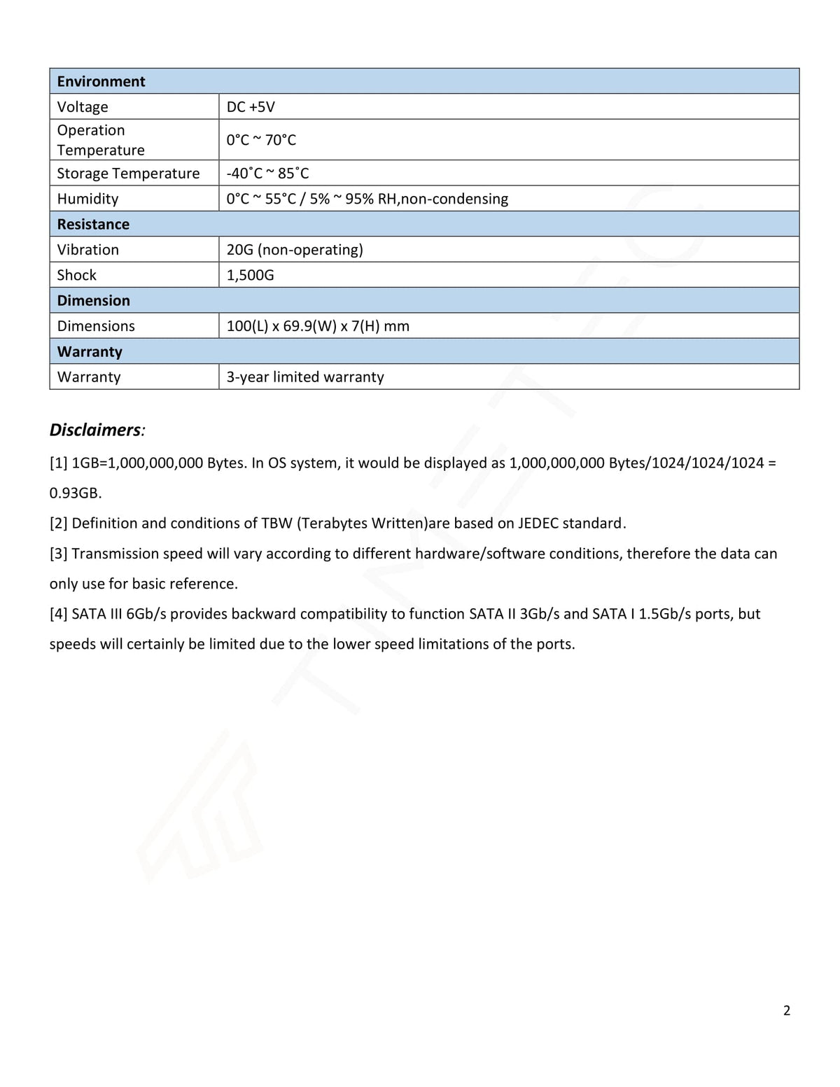 1TB 2.5 Inch SATA III Internal SSD C4791