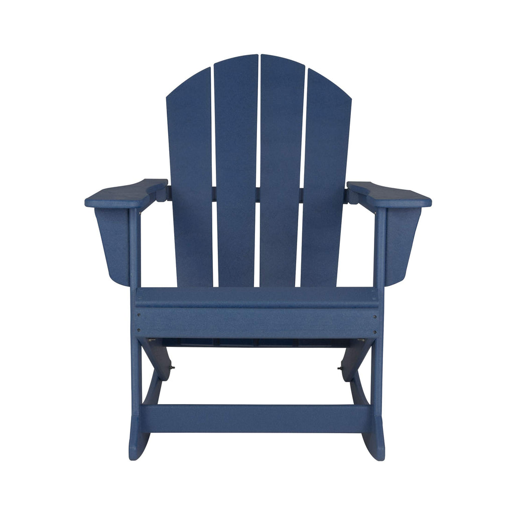Navy Blue HDPE Outdoor Rocking Chair V987