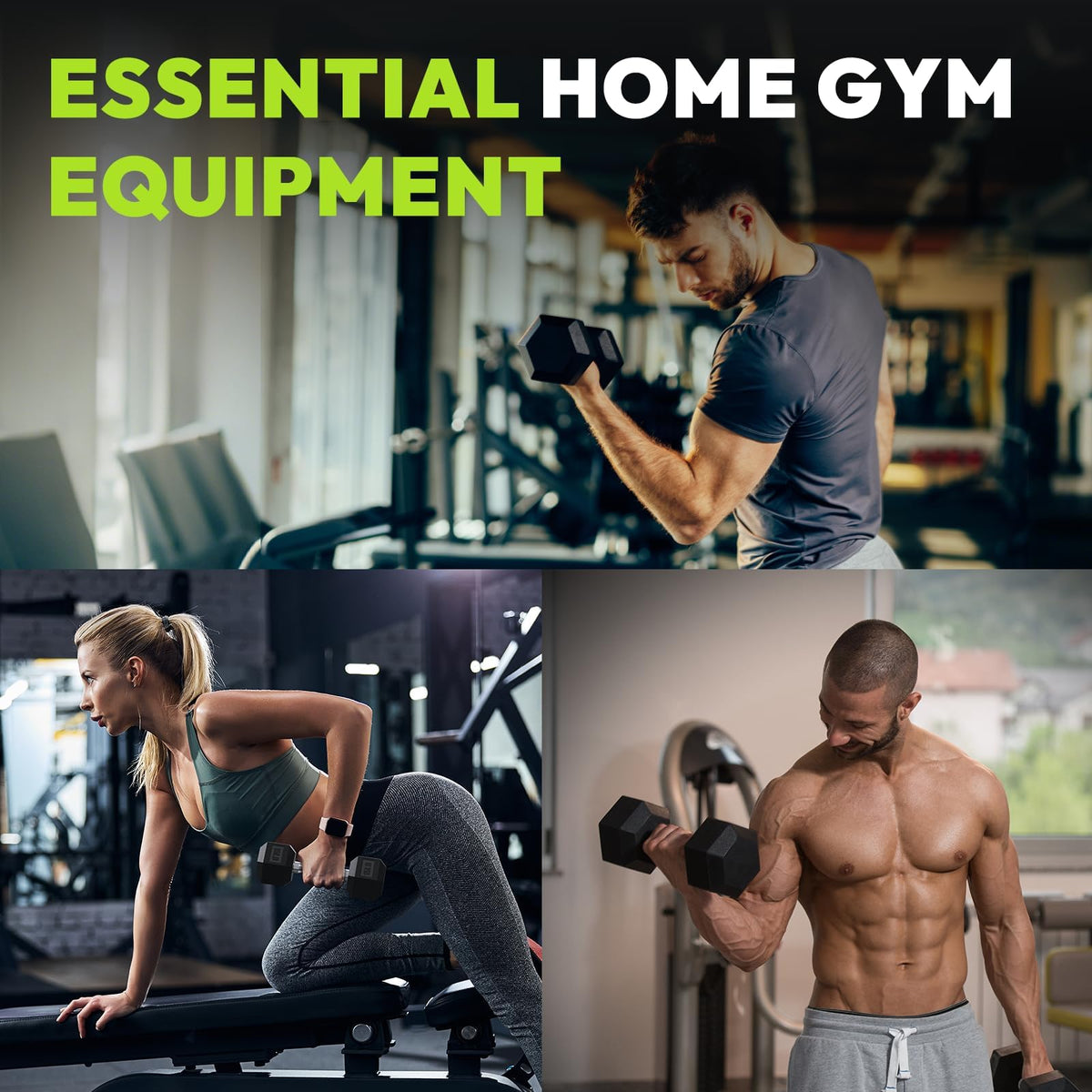 Hex Dumbbell Set with Vertical Storage Rack P710