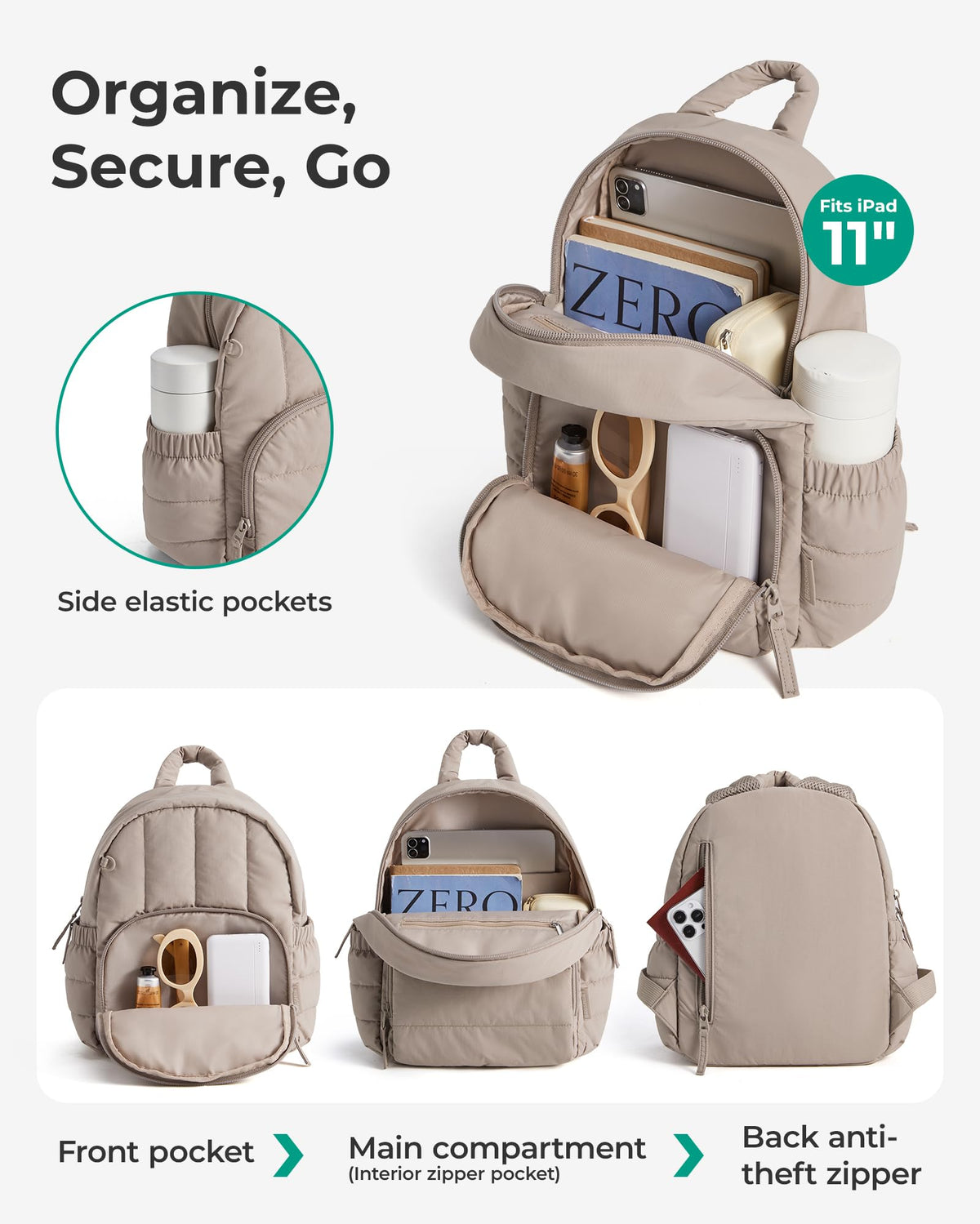 Mini Lightweight Quilted Backpack A426