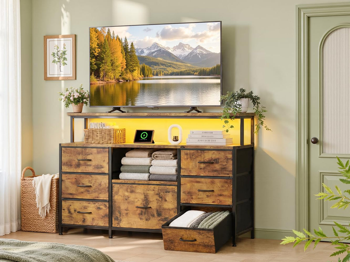 Dresser TV Stand with 7 Drawers A957251