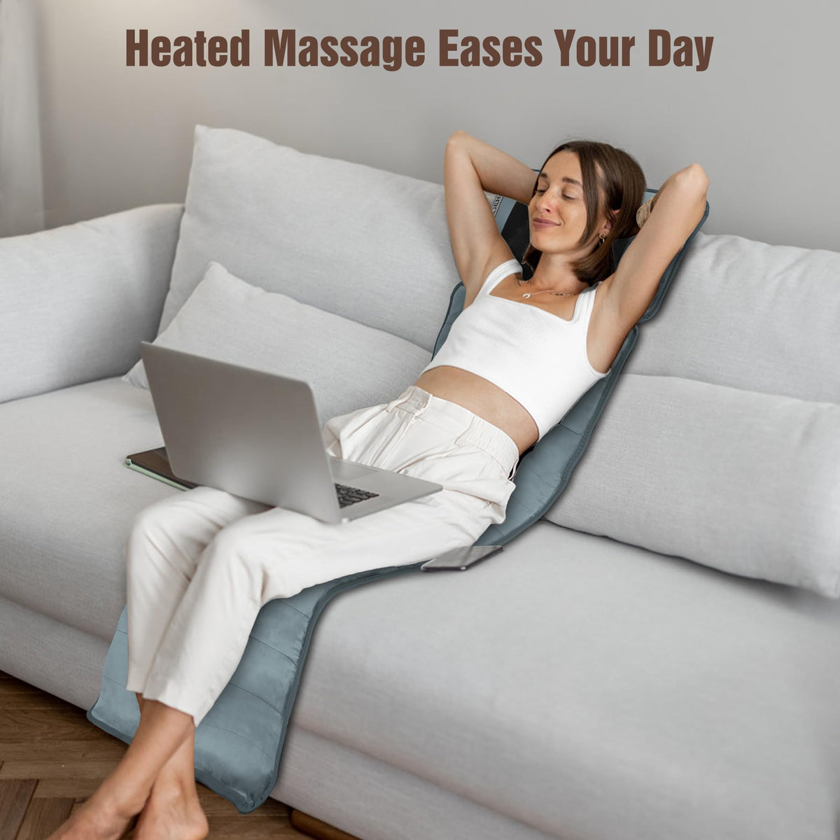 Full Body Massage Mat with Heat, 10 Motors, 9 Modes N2948