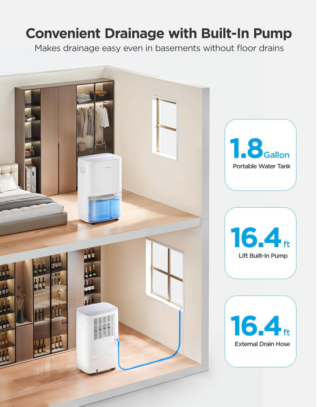 Dehumidifier with Air Quality Monitor D60327