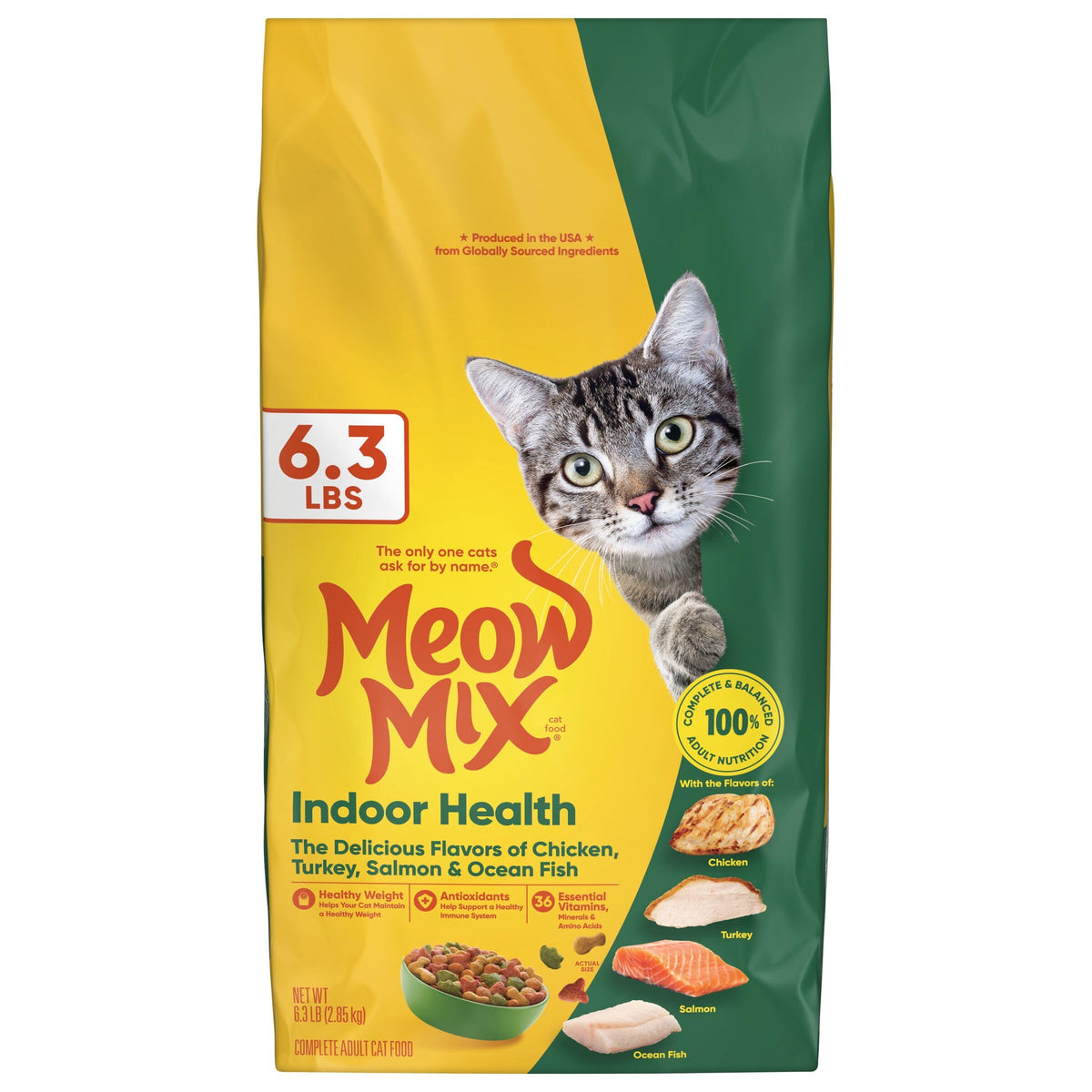 Indoor Health Dry Cat Food 6.3 Pound Bag G331106