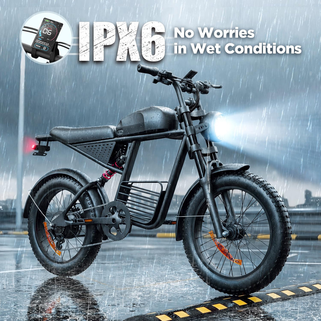 1000W Electric Bike 48V 15Ah 20" Fat Tire 7-Speed V268