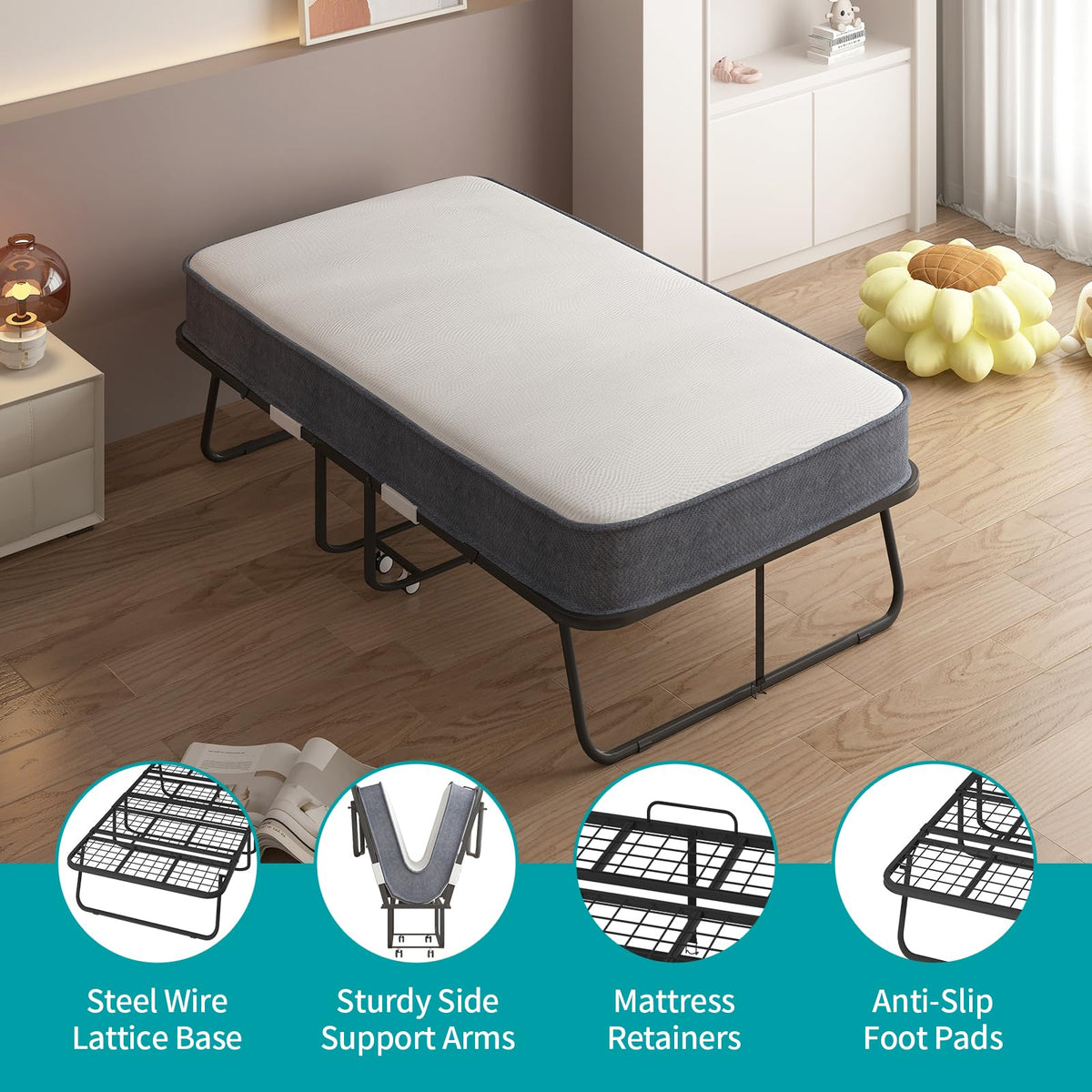 Rollaway Bed with Mattress T3486