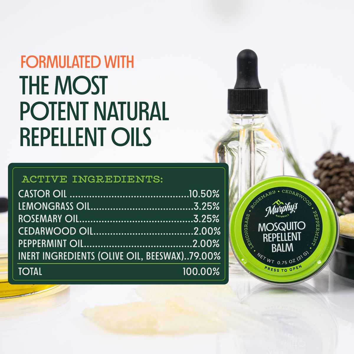 Plant-Based Mosquito Repellent Balm 2 oz J574870