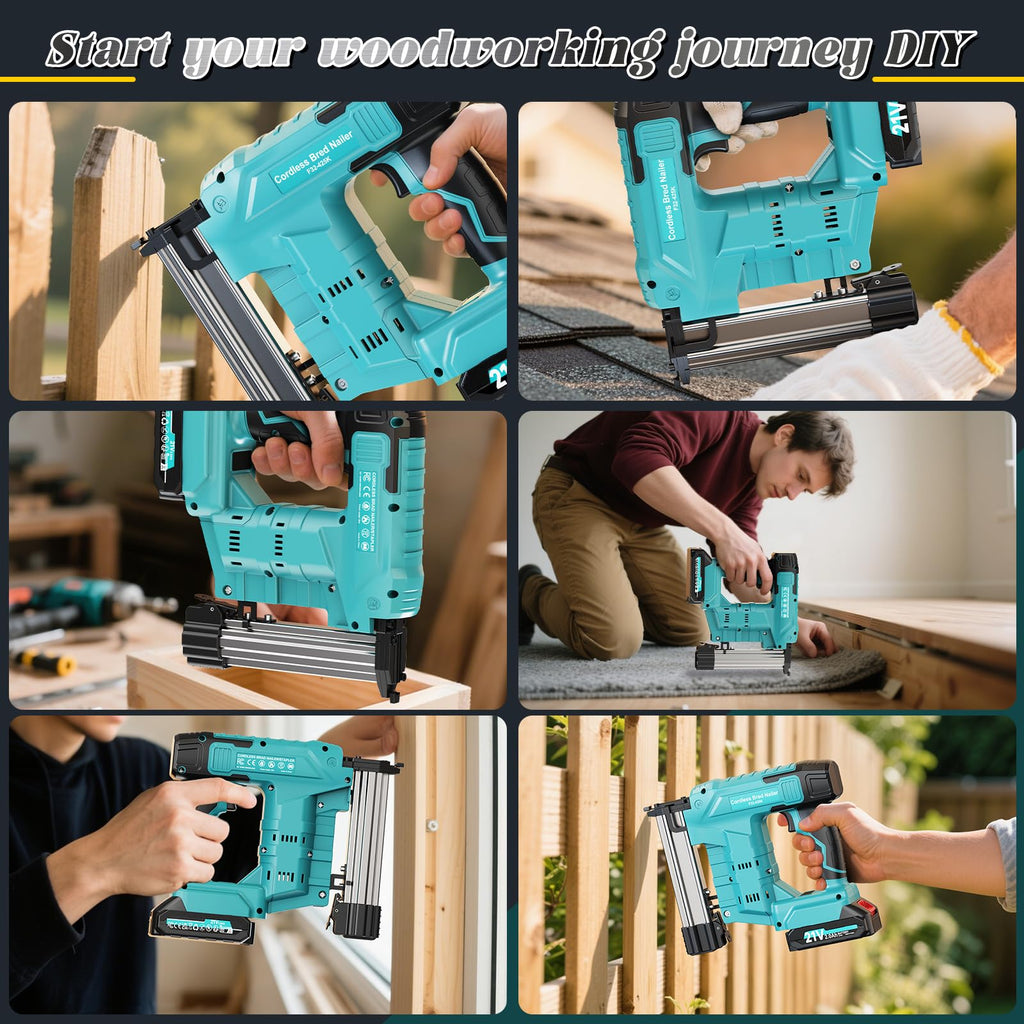 Cordless 2-in-1 21V Electric Nail Gun with Battery K8348