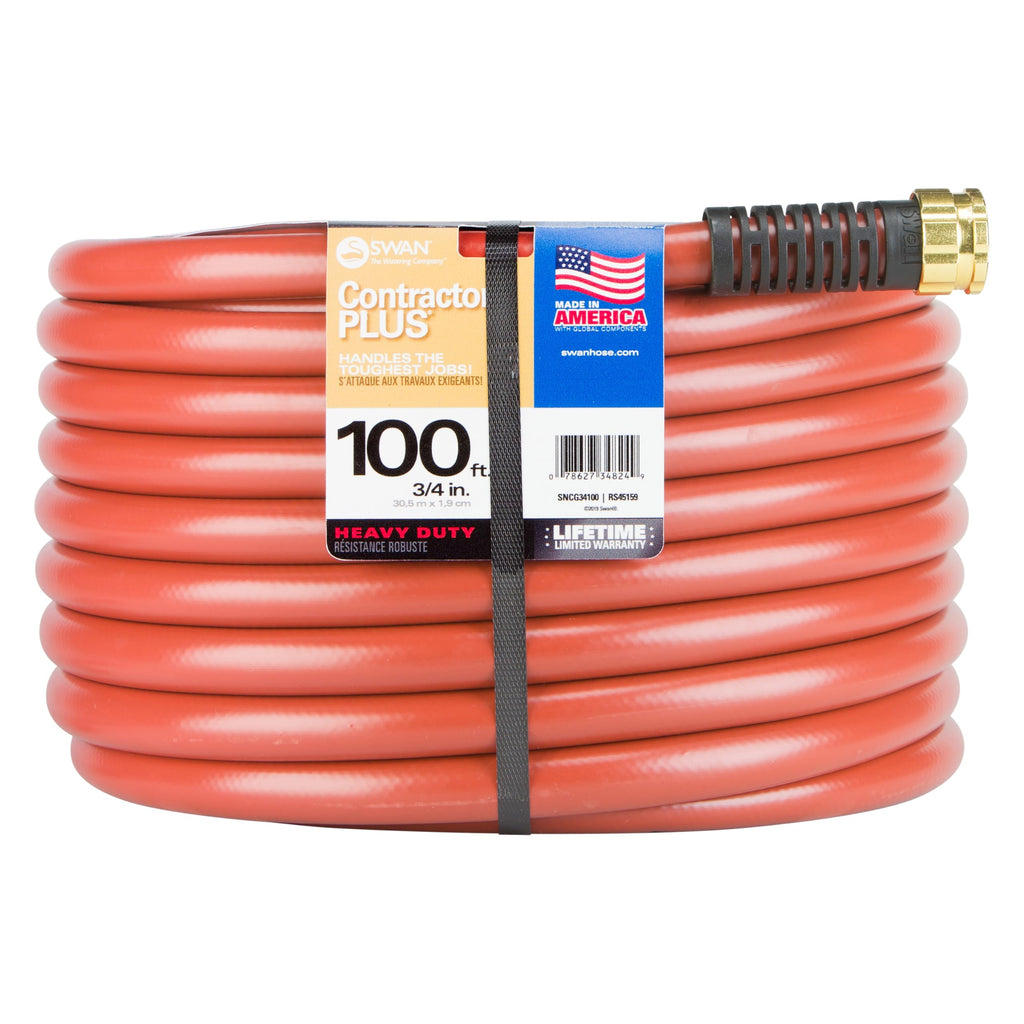 Heavy Duty Watering Hose, 100' Length, 3/4" Diameter, 400+ PSI, Red E73512