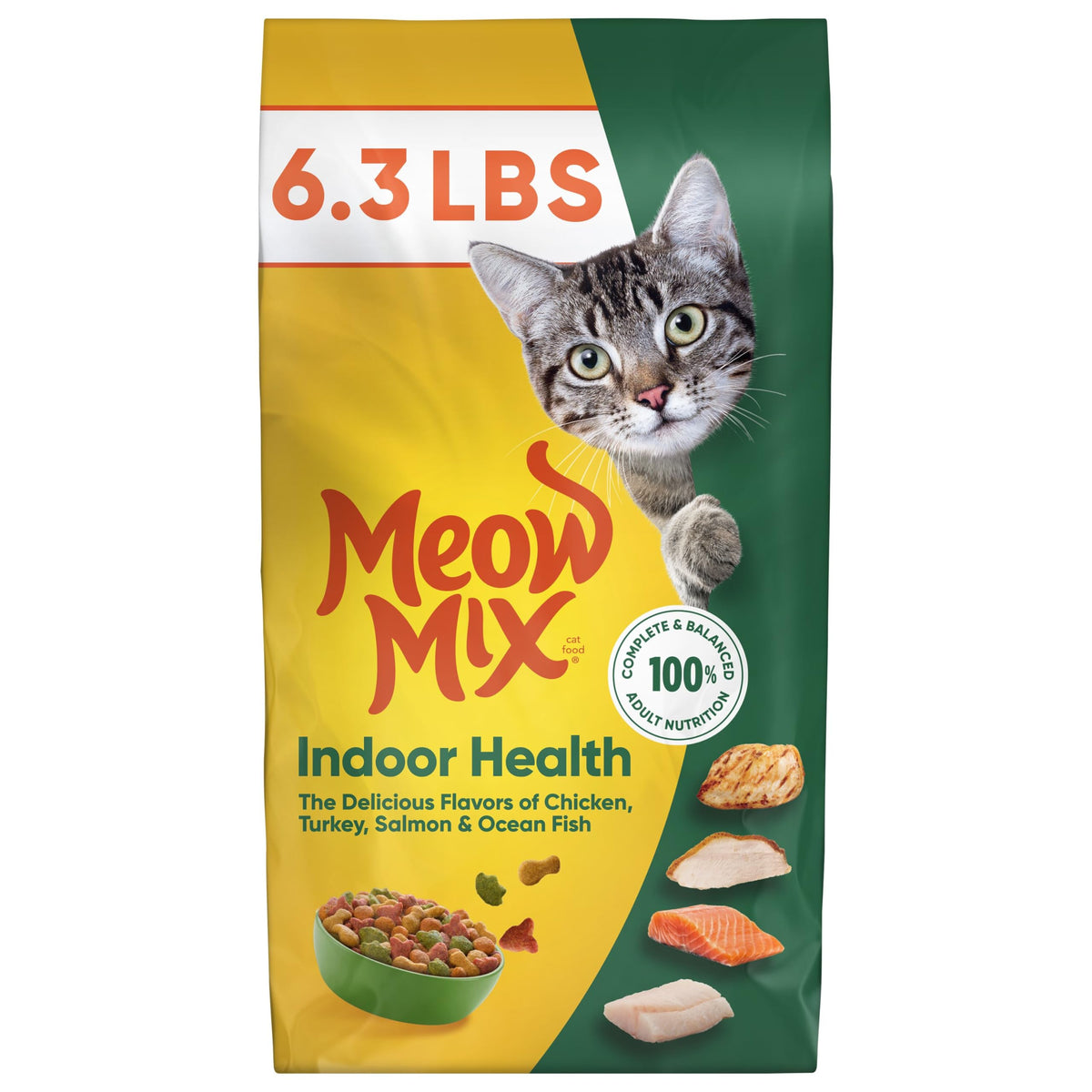 Indoor Health Dry Cat Food 6.3 Pound Bag G331106