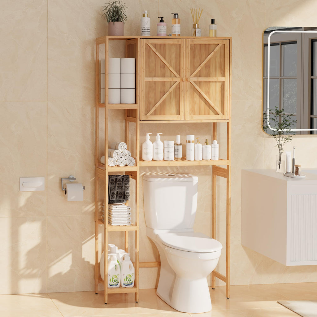 Bamboo Over-the-Toilet Storage Cabinet with Shelves F357