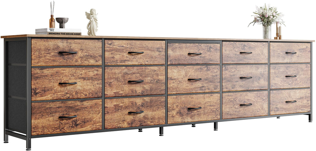 78.7 inch 15 Drawer Fabric Dresser N199