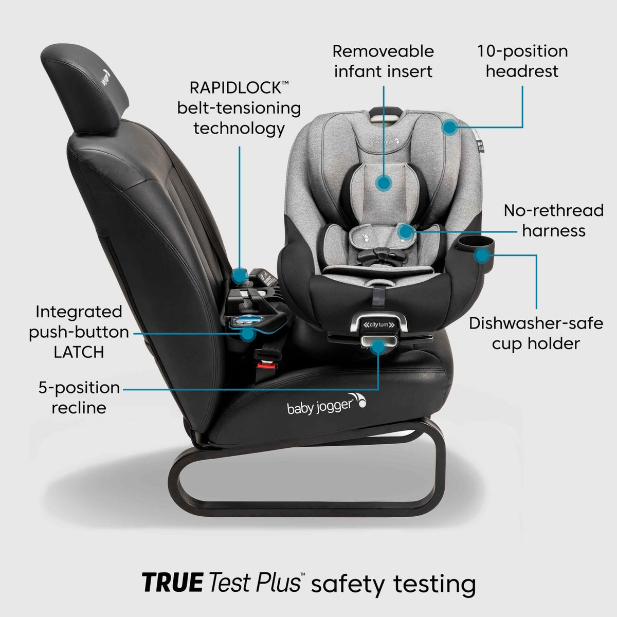 Rotating Convertible Car Seat, Rear to Forward Facing, Onyx Black D65684