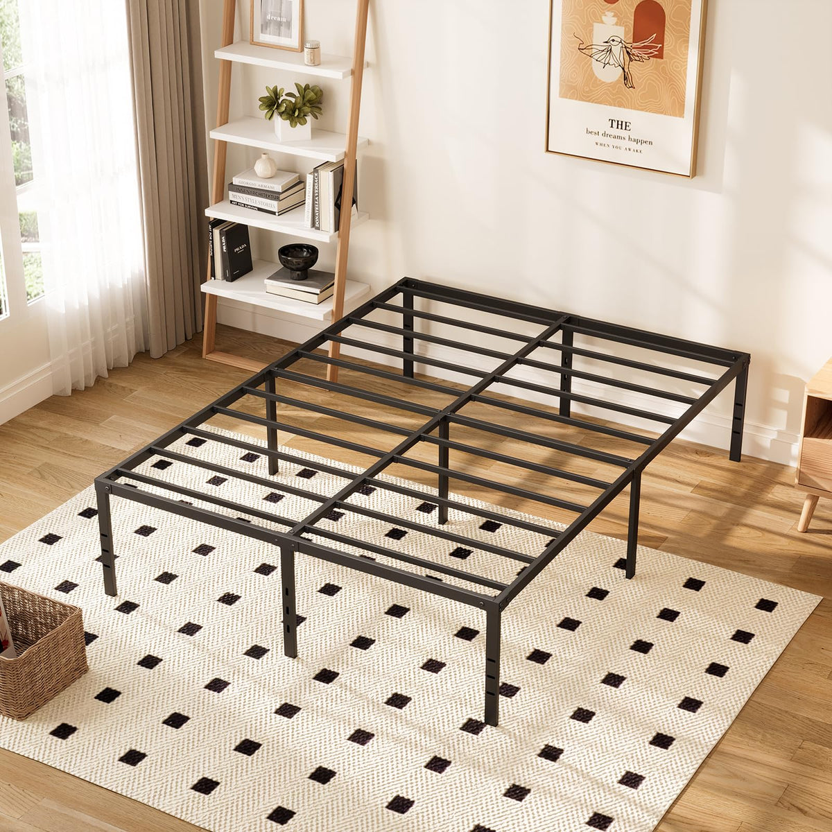 Queen 14-Inch Heavy-Duty Platform Bed Frame B52516