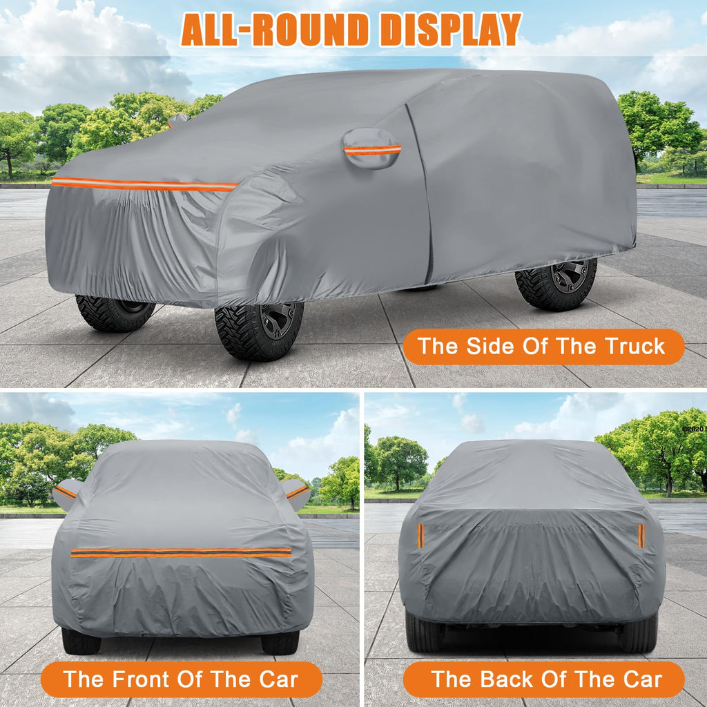 Waterproof Truck Cover for CrewCab 5.5/5.7/5.8 ft with Camper Shell Topper R621