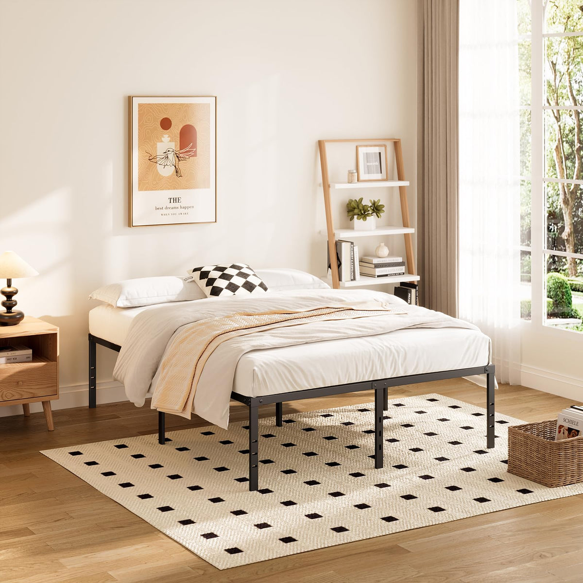 Queen 14-Inch Heavy-Duty Platform Bed Frame B52516