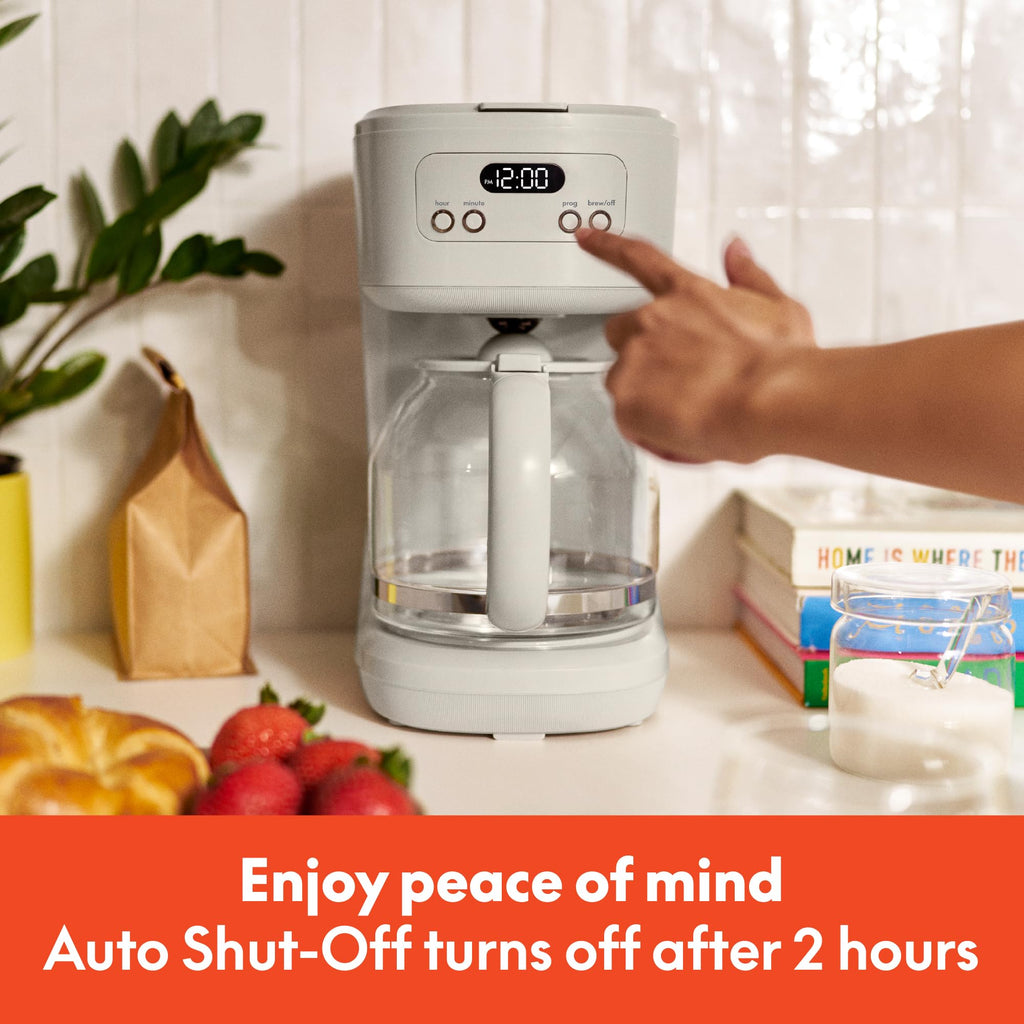 12-Cup Programmable Coffee Maker with Glass Carafe F745682