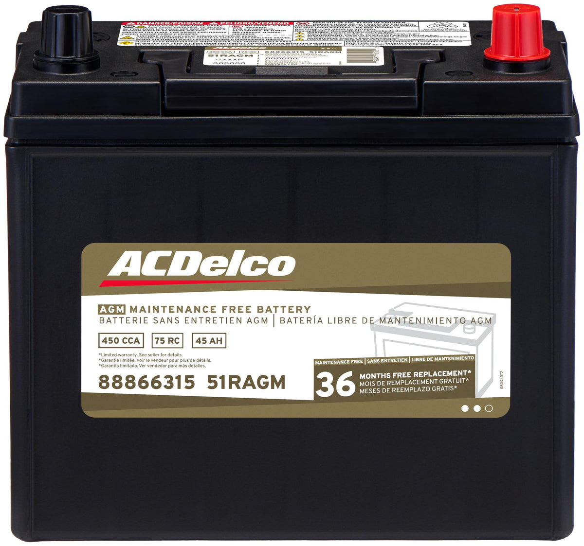 AGM BCI Group 51R Car Battery S8826