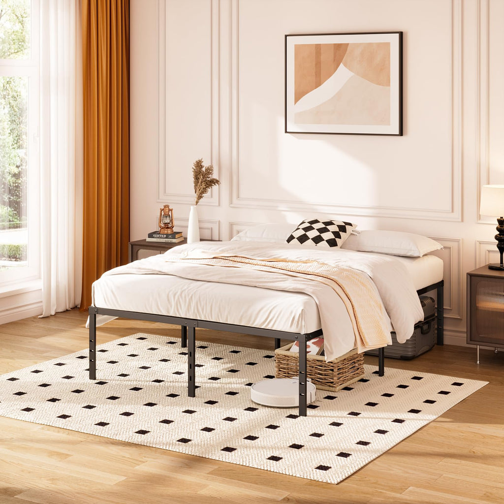 Queen 14-Inch Heavy-Duty Platform Bed Frame B52516